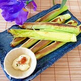 甘い！素材の味で♪　ヤングコーンのグリル焼き